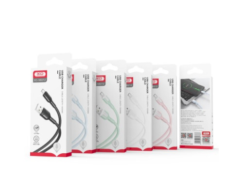 Кабель XO NB212 2.1A/1m for Type-c Рожевий mag-6920680827725140314