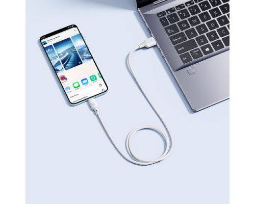 USB кабель Baseus Silky Series USB to Type-C 100W 1m White P10377703213-00 mag-6932172668884142583