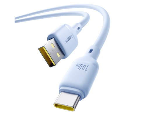 USB кабель Baseus Silky Series USB to Type-C 100W 1m Blue P10377703313-00 mag-6932172668914107254