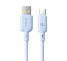 USB кабель Baseus Silky Series USB to Type-C 100W 1m Blue P10377703313-00 mag-6932172668914107254