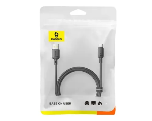 USB кабель Baseus Silky Series USB to Type-C 3A 1m Black P10377703113-02 mag-6932172692612152053