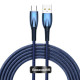 USB кабель Baseus Glimmer Series Fast Charging Data Cable USB to Type-C 100W 2m Blue CADH000503 mag-6932172618001135449