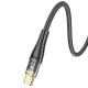 Кабель HOCO U121 Gold standard Transparent Discovery Edition charging data cable Type-C 1m. Black mag-6942007606974139412