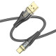 Кабель HOCO U121 Gold standard Transparent Discovery Edition charging data cable Type-C 1m. Black mag-6942007606974139412