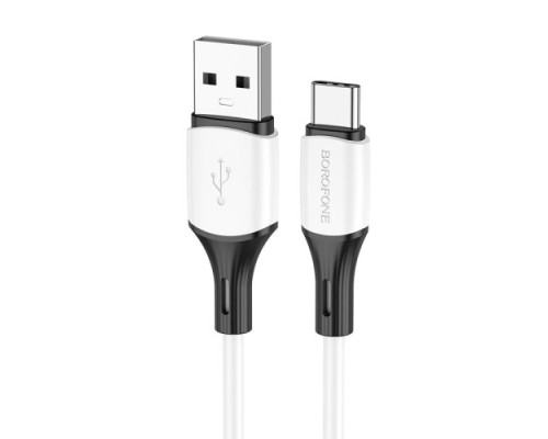 Кабель BOROFONE BX79 silicone charging for Type-C 3A/1m білий mag-6974443384796138240