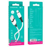 Кабель BOROFONE BX79 silicone charging for Type-C 3A/1m білий mag-6974443384796138240