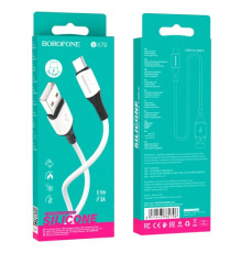 Кабель BOROFONE BX79 silicone charging for Type-C 3A/1m білий mag-6974443384796138240