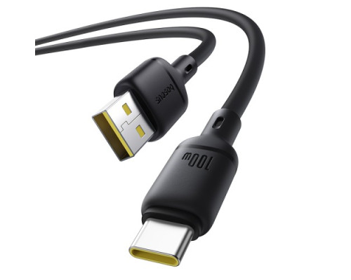 USB кабель Baseus Silky Series USB to Type-C 100W 2m Black P10377703113-01 mag-6932172668754107241