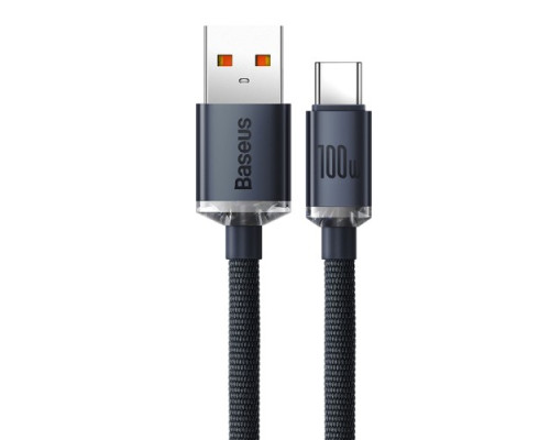 USB кабель Baseus Crystal Shine Series Fast Charging Data USB to Type-C 100W 1.2m Black CAJY000401 mag-6932172602802140541