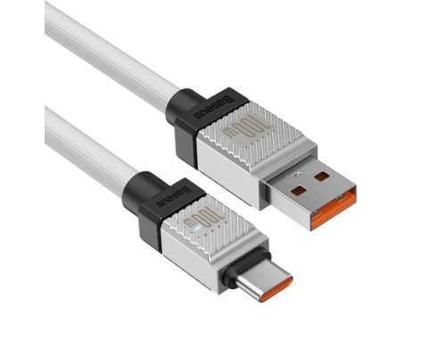 USB кабель Baseus CoolPlay Series Fast Charging Cable USB to Type-C 100W 1m White CAKW000602 mag-6932172626815130544