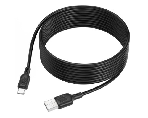 Кабель BOROFONE BX113 Lenny Silicone for Type-C 3A/3m чорний mag-6941991115554137625