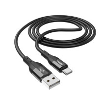 Кабель HOCO X72 Creator silicone charging data cable for Type-C 2.4A/1m. Black mag-6931474761798139630