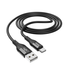 Кабель HOCO X72 Creator silicone charging data cable for Type-C 2.4A/1m. Black mag-6931474761798139630