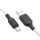 Кабель HOCO X90 Cool silicone charging data cable for Type-C/3A/1m. White mag-6931474788450138636