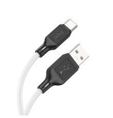 Кабель HOCO X90 Cool silicone charging data cable for Type-C/3A/1m. White mag-6931474788450138636