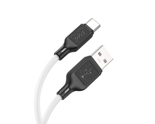 Кабель HOCO X90 Cool silicone charging data cable for Type-C/3A/1m. White mag-6931474788450138636