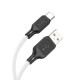 Кабель HOCO X90 Cool silicone charging data cable for Type-C/3A/1m. White mag-6931474788450138636
