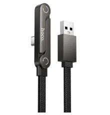 Кабель HOCO U150 Exquisite bracket charging data cable Type-C Black mag-6942007673518153130