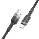 Кабель HOCO U117 Grand intelligent power-off charging data cable Type-C Black mag-6942007601504153089