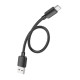Кабель HOCO X96 Hyper 27W charging data cable Type-C(L=0.25M) Black mag-6942007609401134920