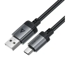USB кабель ACEFAST C20-04 aluminum alloy USB to Type-C 3A 1.2m Black mag-6974316283782153288