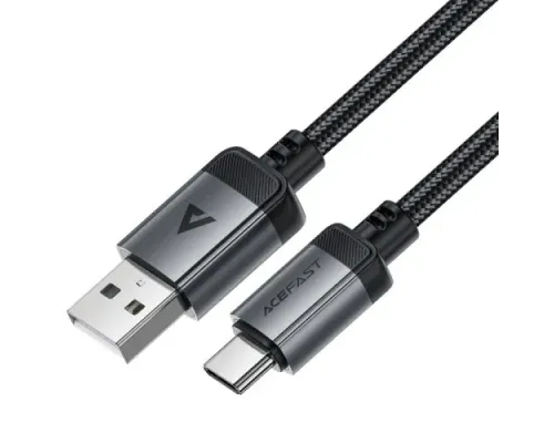 USB кабель ACEFAST C20-04 aluminum alloy USB to Type-C 3A 1.2m Black mag-6974316283782153288