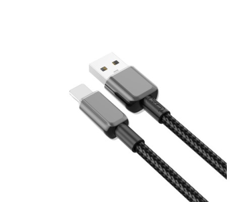 Кабель XO NB249 5A PVC Shiny Colorful Type-C 5A/1M Чорний mag-6920680844586136198