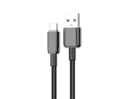 Кабель XO NB249 5A PVC Shiny Colorful Type-C 5A/1M Чорний mag-6920680844586136198