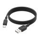 Кабель HOCO X90 Cool silicone charging data cable for Type-C/3A/1m. Black mag-6931474788443138113