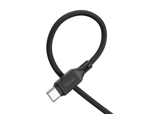 Кабель HOCO X90 Cool silicone charging data cable for Type-C/3A/1m. Black mag-6931474788443138113