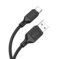 Кабель HOCO X90 Cool silicone charging data cable for Type-C/3A/1m. Black mag-6931474788443138113