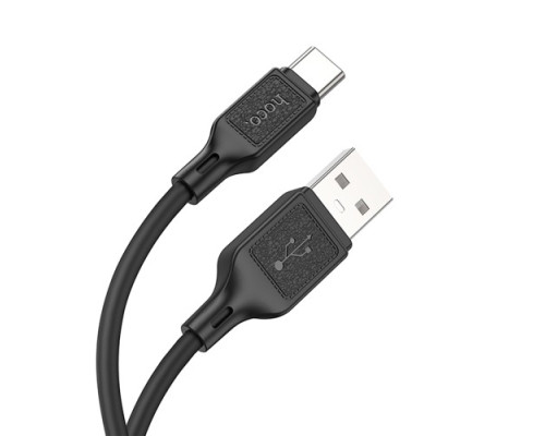 Кабель HOCO X90 Cool silicone charging data cable for Type-C/3A/1m. Black mag-6931474788443138113