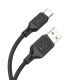 Кабель HOCO X90 Cool silicone charging data cable for Type-C/3A/1m. Black mag-6931474788443138113