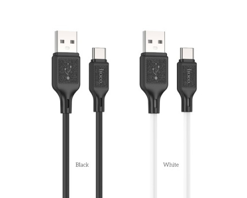 Кабель HOCO X90 Cool silicone charging data cable for Type-C/3A/1m. Black mag-6931474788443138113