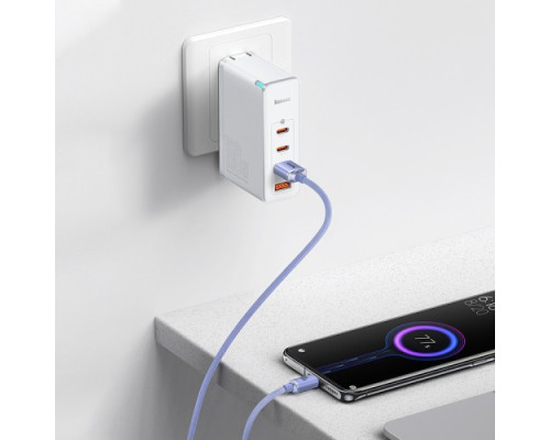 USB кабель Baseus Crystal Shine Series Fast Charging Data USB to Type-C 100W 1.2m Purple CAJY000405 mag-6932172602826135430