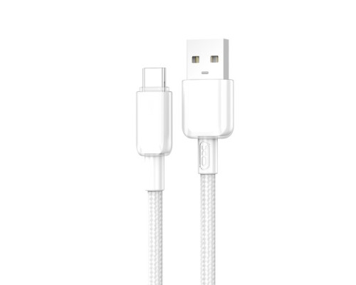 Кабель XO NB249 5A PVC Shiny Colorful Type-C 5A/1M Білий mag-6920680844593132420