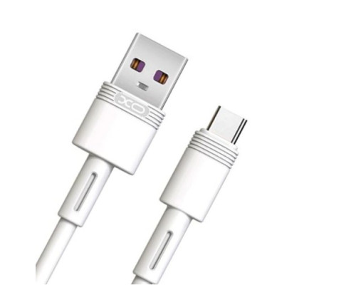 Кабель XO NB-Q166 fast charging usb cable for Type-c 5A/1m Білий mag-692068087549857300
