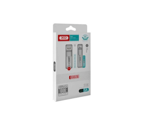 Кабель XO NB-Q166 fast charging usb cable for Type-c 5A/1m Білий mag-692068087549857300