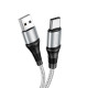 Кабель HOCO X50 Excellent charging data for Type-C 3A/1m. Grey mag-6931474734242139088