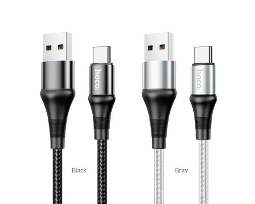 Кабель HOCO X50 Excellent charging data for Type-C 3A/1m. Grey mag-6931474734242139088