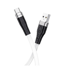 Кабель HOCO X53 Ange silicone charging data for Type-C 3A/1m. White mag-6931474738103138975
