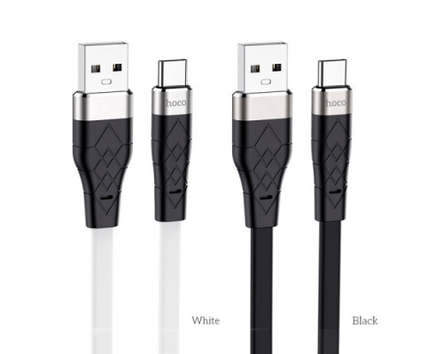 Кабель HOCO X53 Ange silicone charging data for Type-C 3A/1m. White mag-6931474738103138975