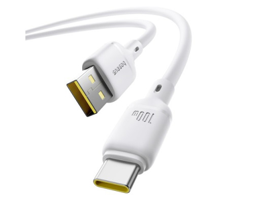USB кабель Baseus Silky Series USB to Type-C 100W 1m White P10377703213-00 mag-6932172668884142741