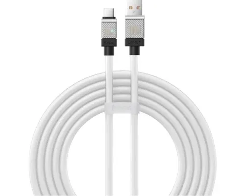 USB кабель Baseus CoolPlay Series Fast Charging Cable USB to Type-C 100W 2m White CAKW000702 mag-6932172626853147469