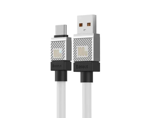 USB кабель Baseus CoolPlay Series Fast Charging Cable USB to Type-C 100W 2m White CAKW000702 mag-6932172626853147469