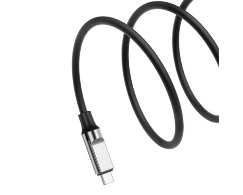 Кабель XO NB251 Liquid Silicone Rubber for Type-c 6A/1m Чорний mag-6920680844739944