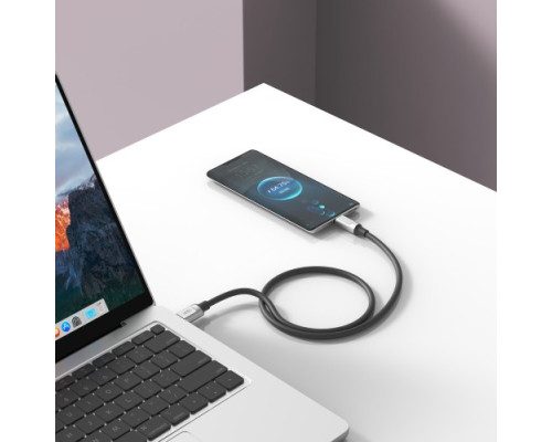 Кабель XO NB251 Liquid Silicone Rubber for Type-c 6A/1m Чорний mag-6920680844739944