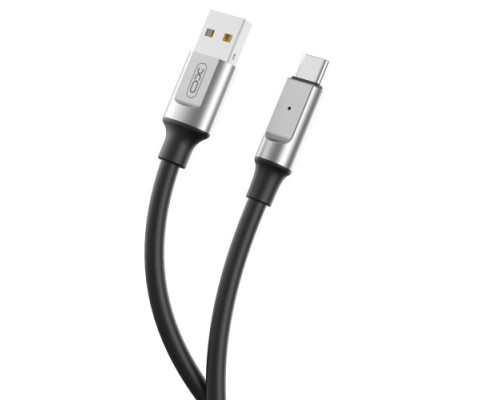 Кабель XO NB251 Liquid Silicone Rubber for Type-c 6A/1m Чорний mag-6920680844739944
