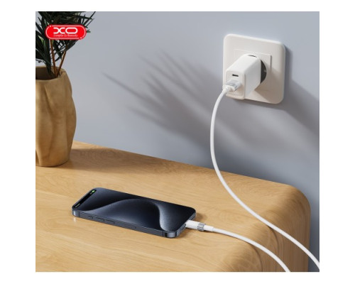 Кабель XO NB282 Brushed Silicone 6A Fast Charging Type-c Data Cable 1m Білий mag-692068086040160200