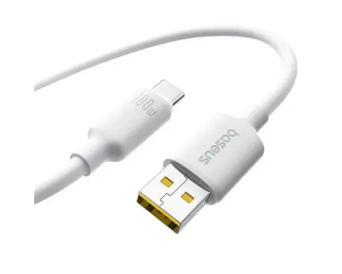 USB кабель Baseus Foamed Silicone USB to Type-C 100W 2m White E0426805 mag-6932172693671147491